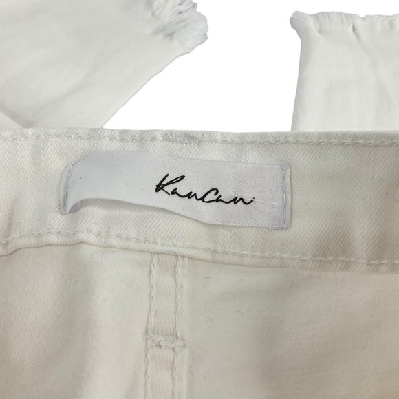 KanCan Jeans Women's SZ 29 White Distressed Fray Ankle Stretch Skinny Crop $78 - Picture 6 of 12